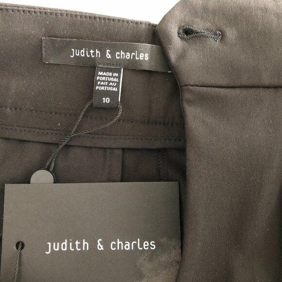 Judith & Charles Basil Bermuda Pant Shorts in Cotton + Viscose Black Sz 10 NWT - Picture 9 of 12